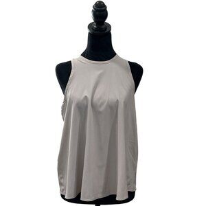 Vuori Womens Light Beige Racerback Tank Top Loose Fit Activewear M